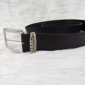 Denim Republic Black Leather Belt